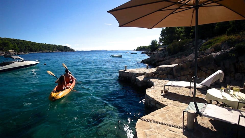 Private swimming platform in Duboka Bay