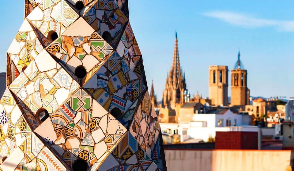 View from Palau Güell, at 10 minutes walking. 