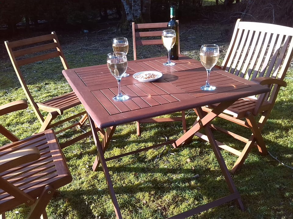 Garden with furniture