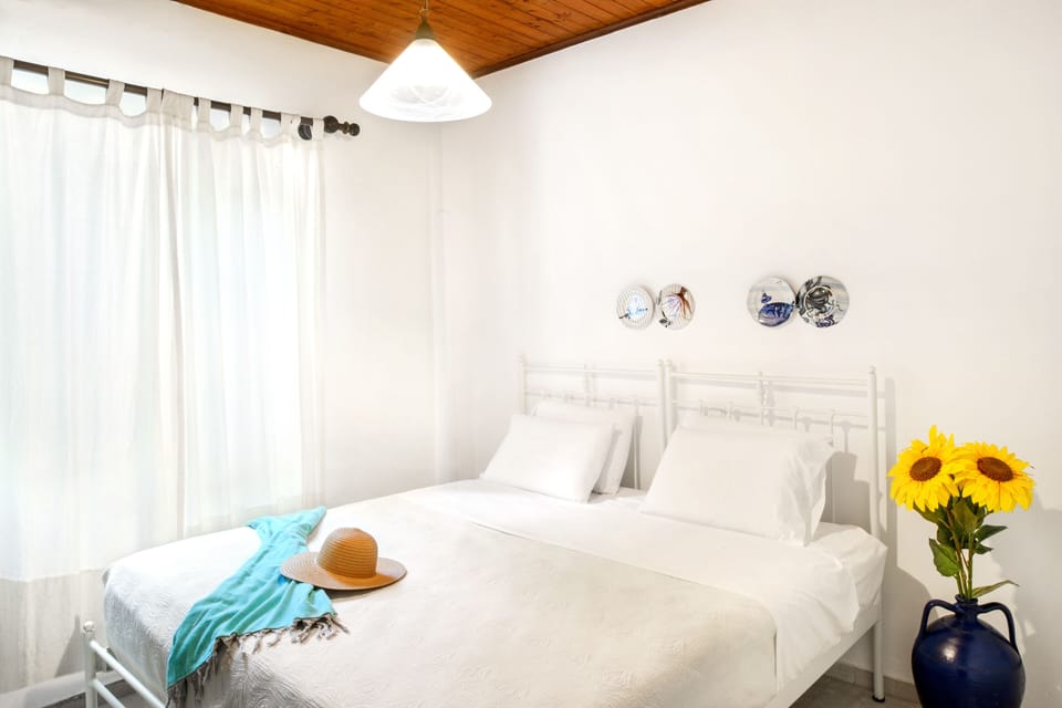 Ground floor apartment, the second bedroom. Beds configured as one double bed