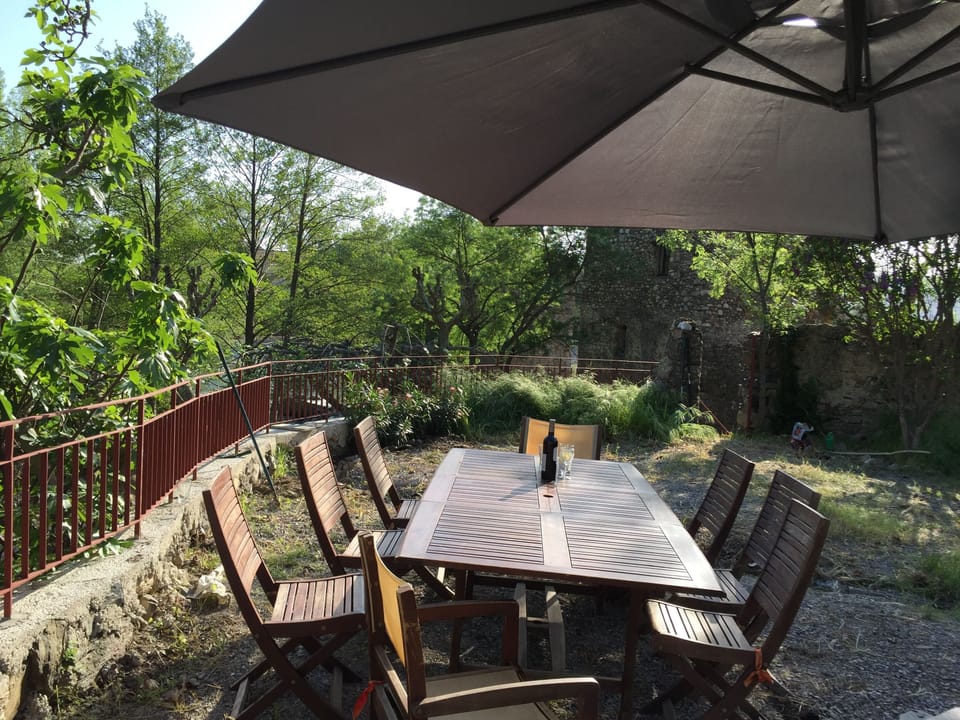 private garden near property overlooking river. Perfect for evening BBQ