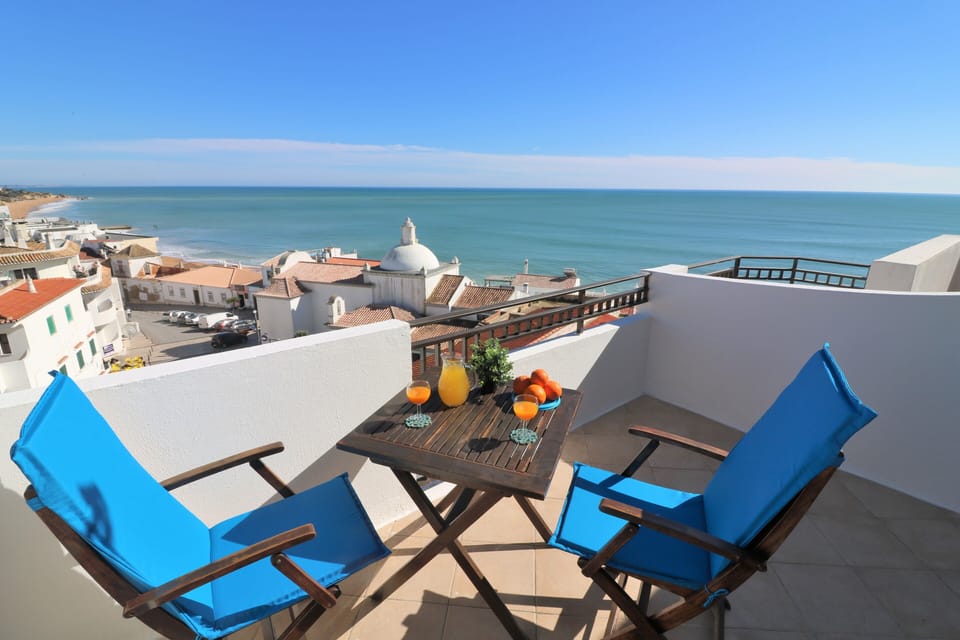 View from balcony - sunbeds are also provided