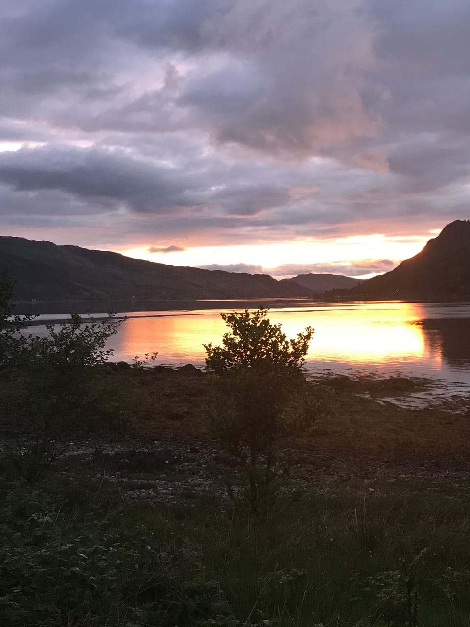 Evening sunset from the house .