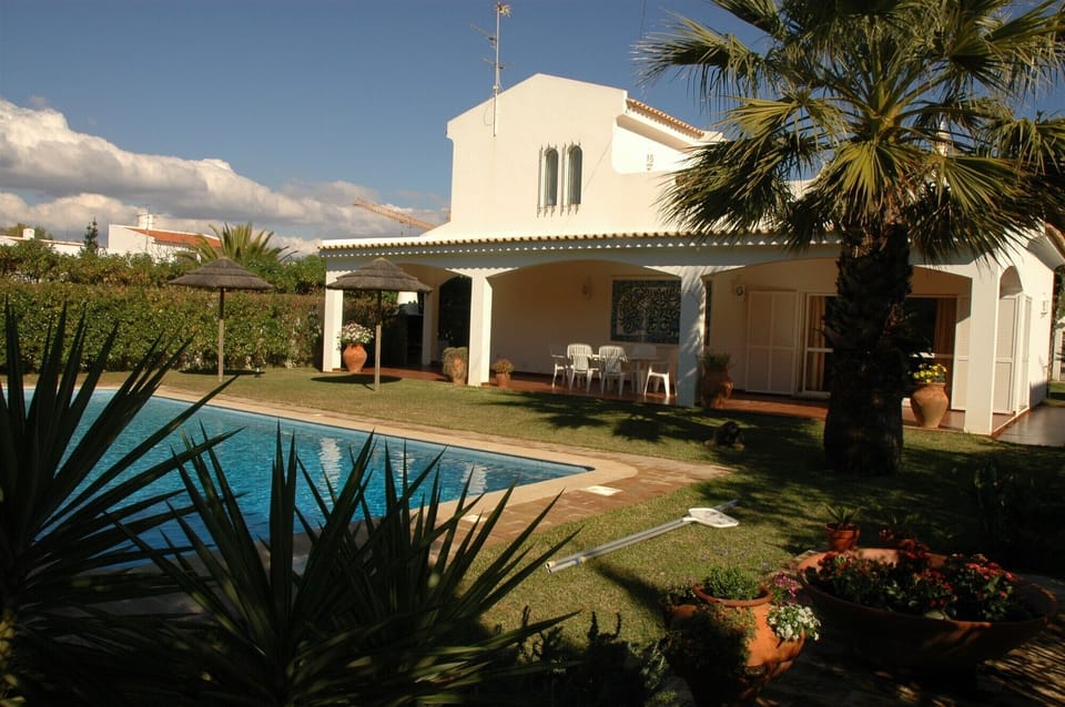 Back garden and pool