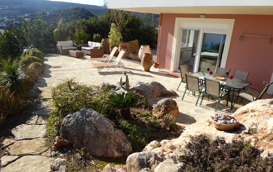 Terrace, outdoor dining area and main bedroom
