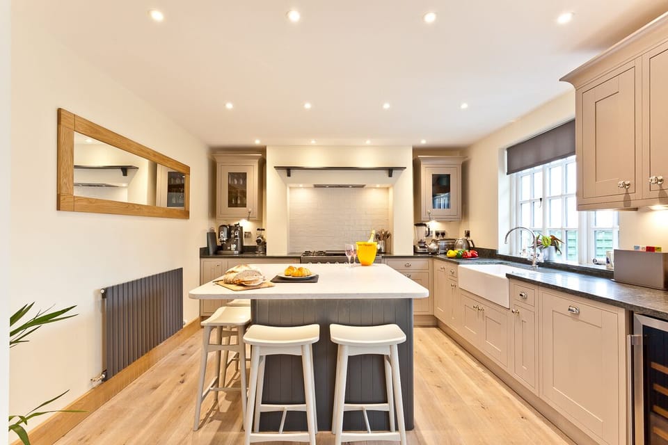 The large kitchen