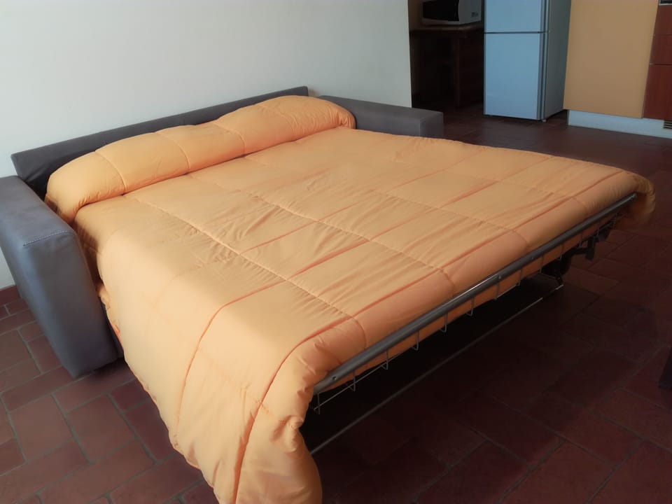 The double sofa bed (open)