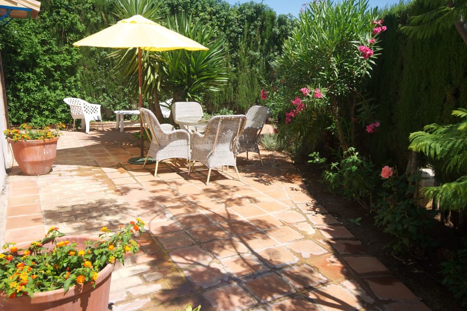 Relax in secluded patio