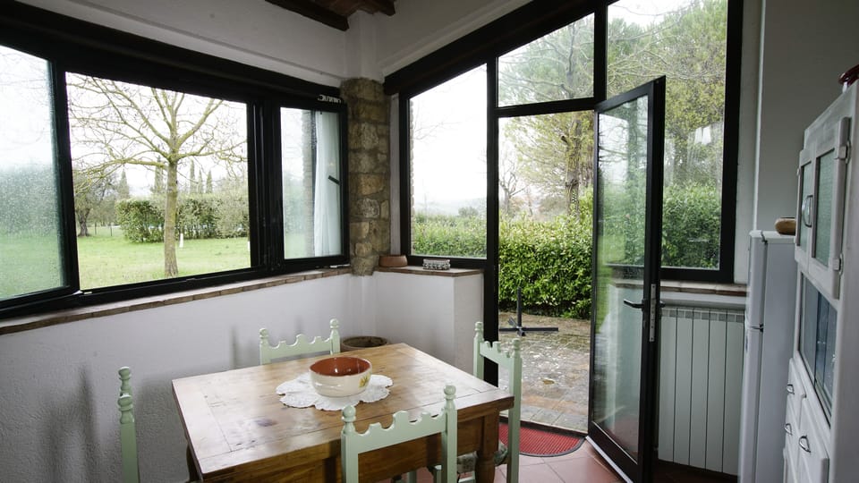 gardens view from the kitchen