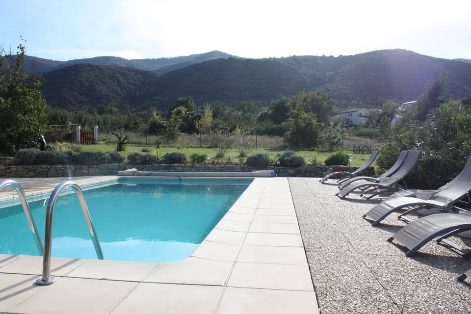 a view from the bbq area