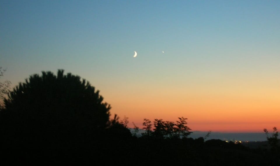 Moon and Venus