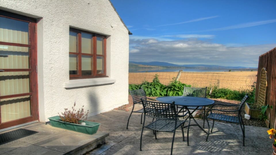 The patio area with stunning views