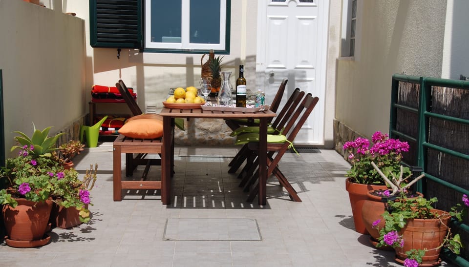 Courtyard with bbq.