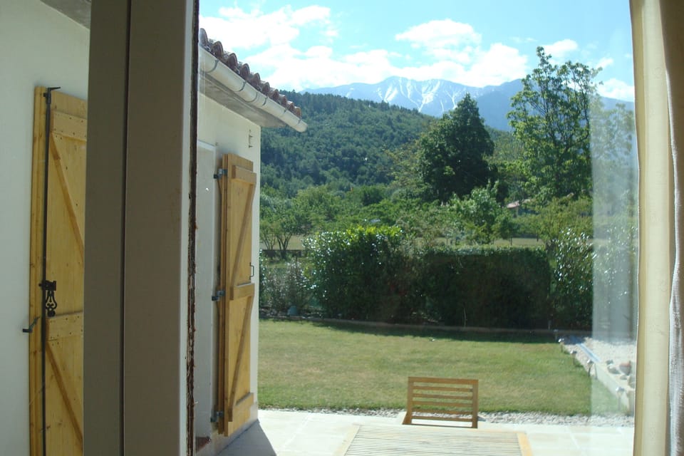Wake up to this! Mount Canigou from main bedroom
