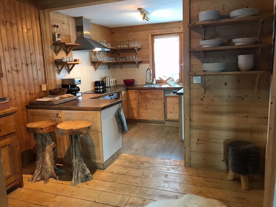 Well equipped open plan kitchen