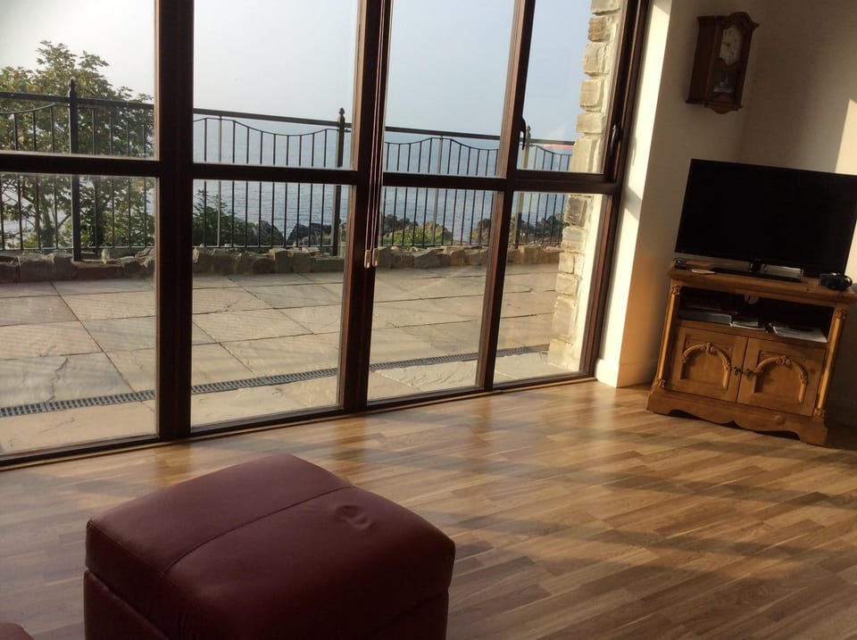 View from one of the sofas. 