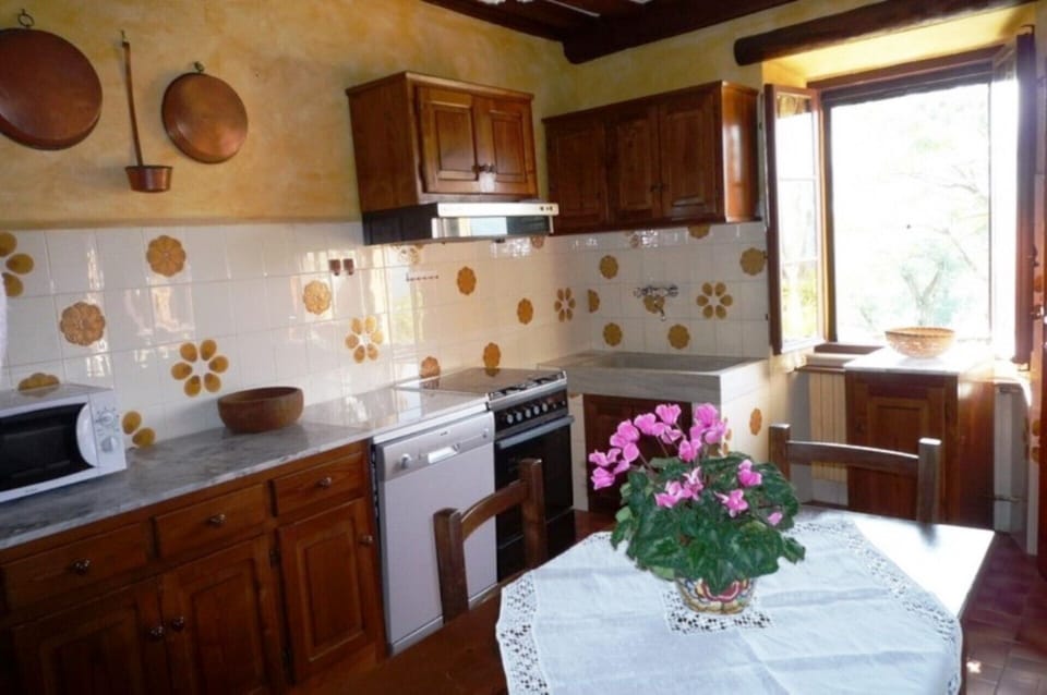 Kitchen with table for 6 people