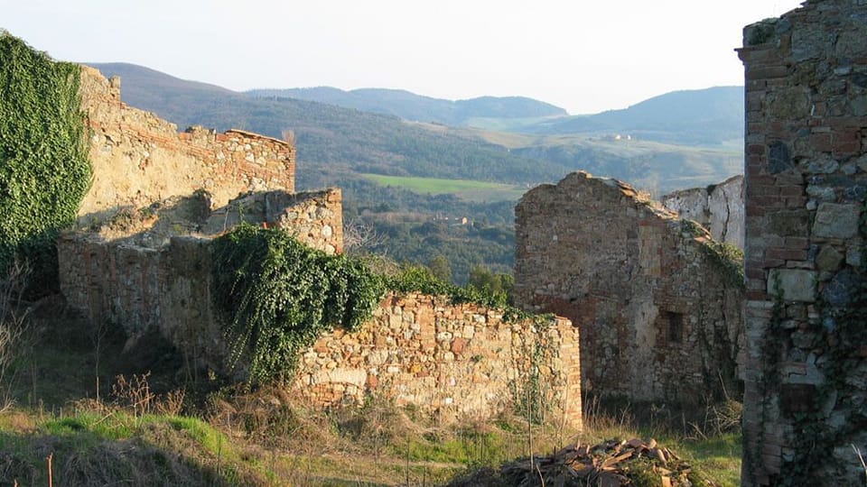 The village in ruins in 2006
