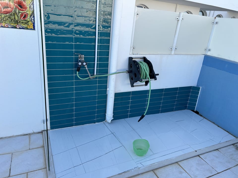 shower on terrace