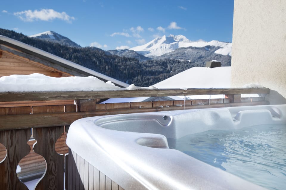 view from the hot tub