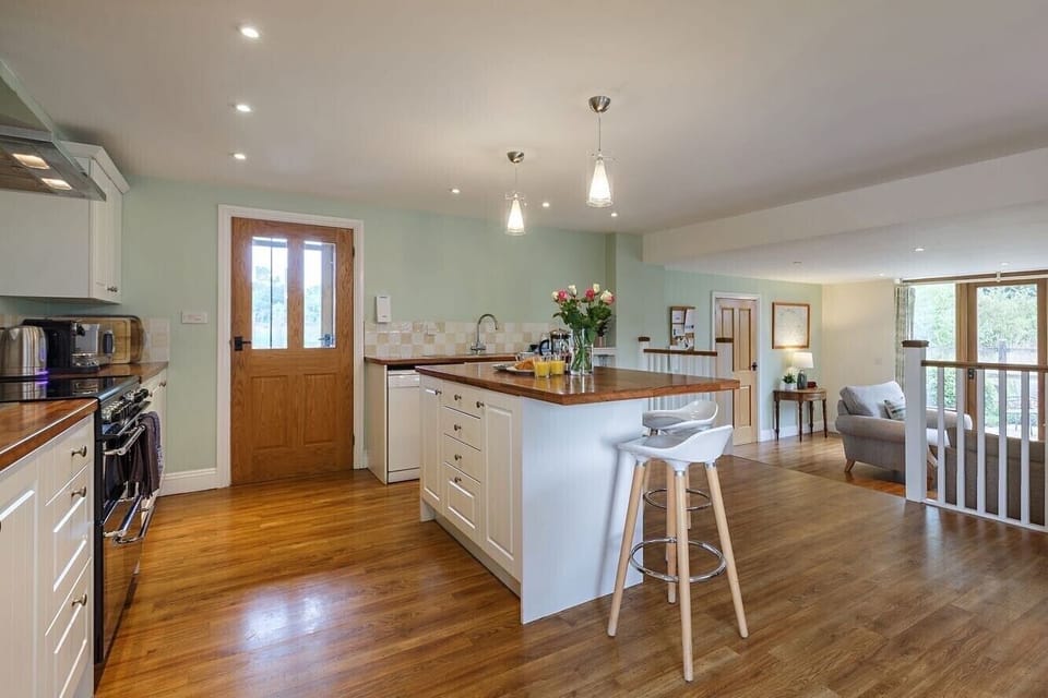 Off the kitchen is the open plan snug 