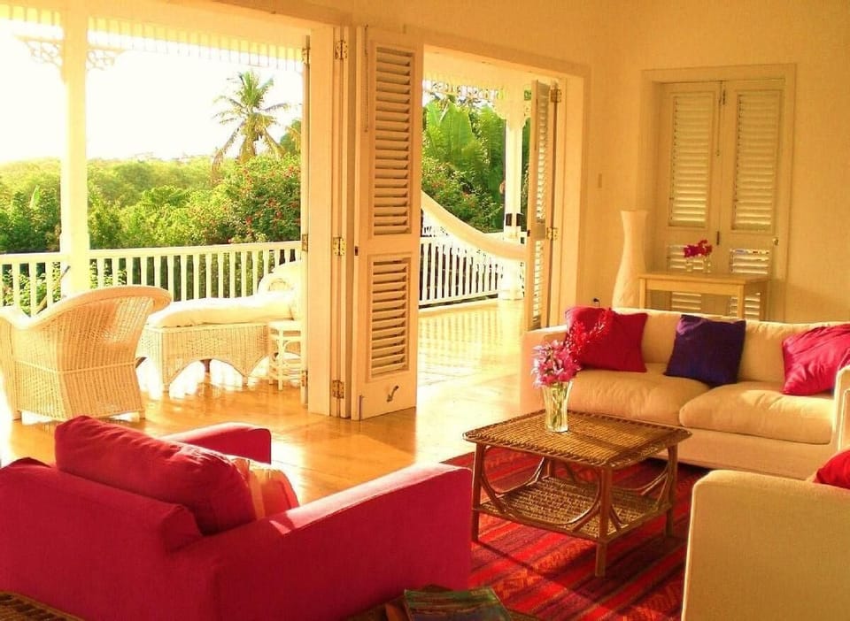 Living room opening on to the verandah-designed for indoor outdoor living.