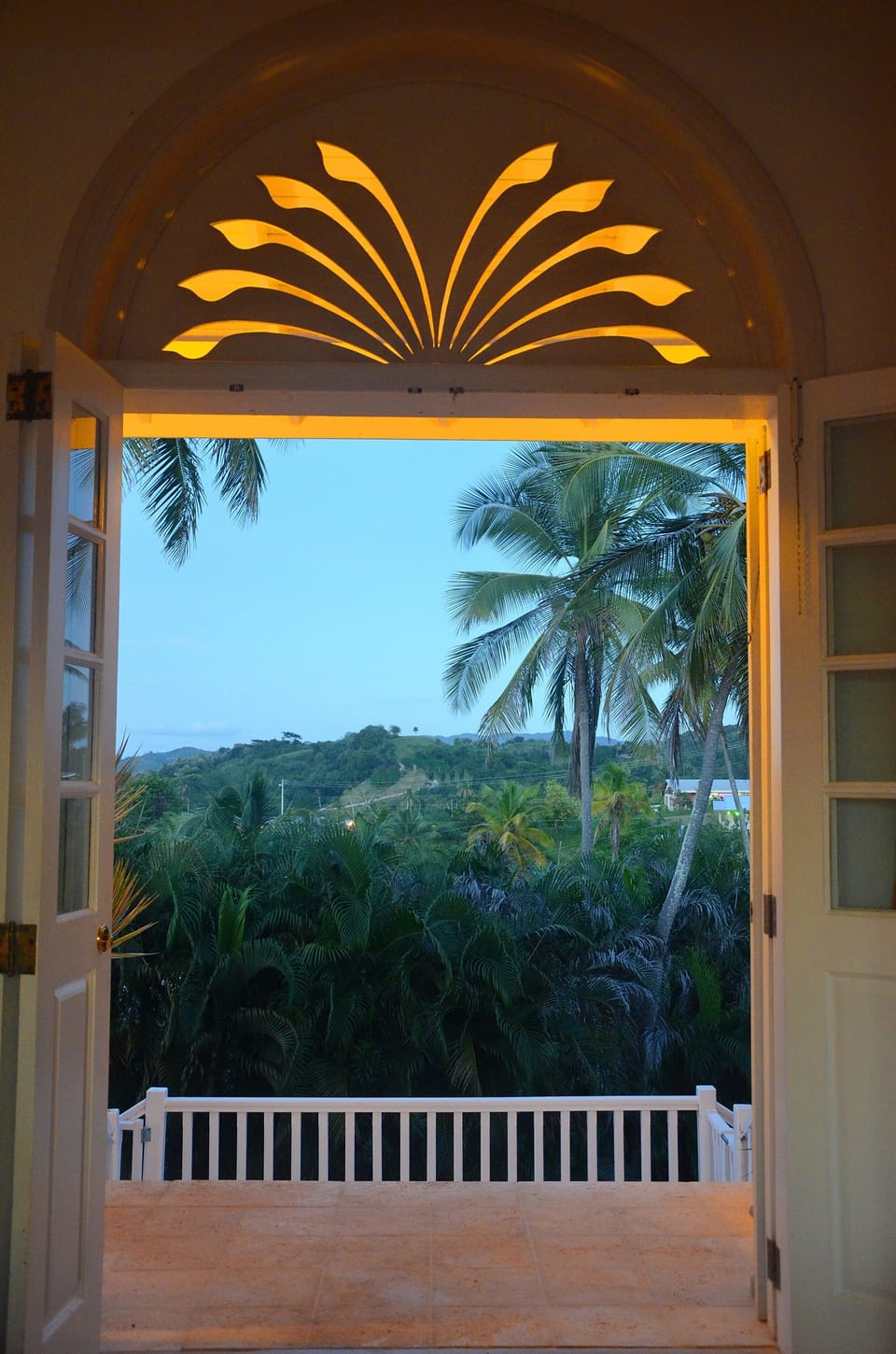 view through front door