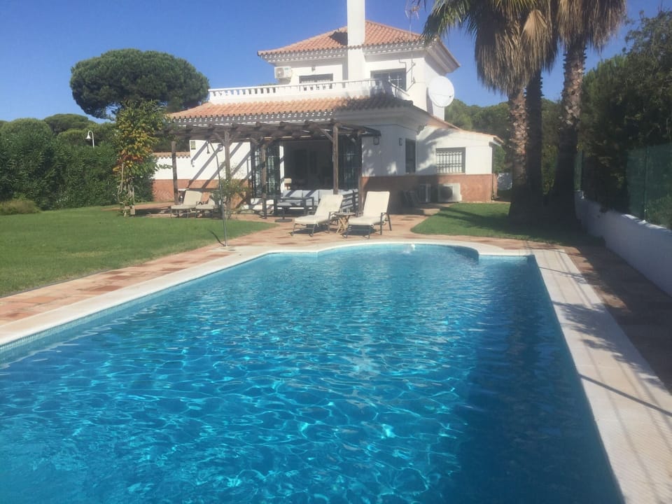 Taken from the pool looking to the villa