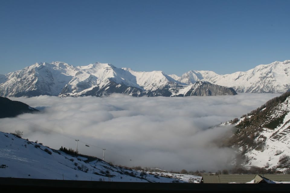 Winter clouds in valley