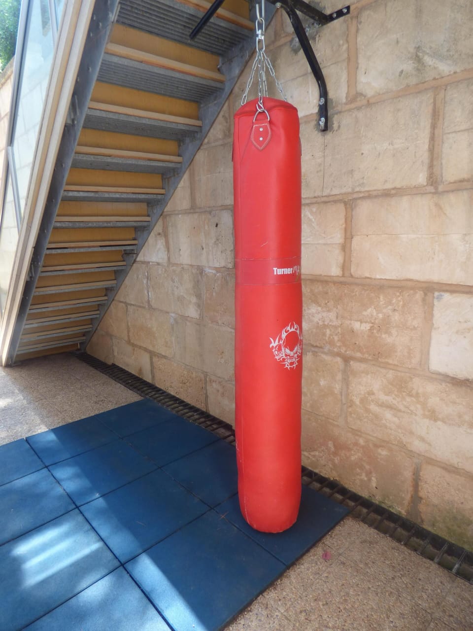 Kick boxing bag at the villa 
