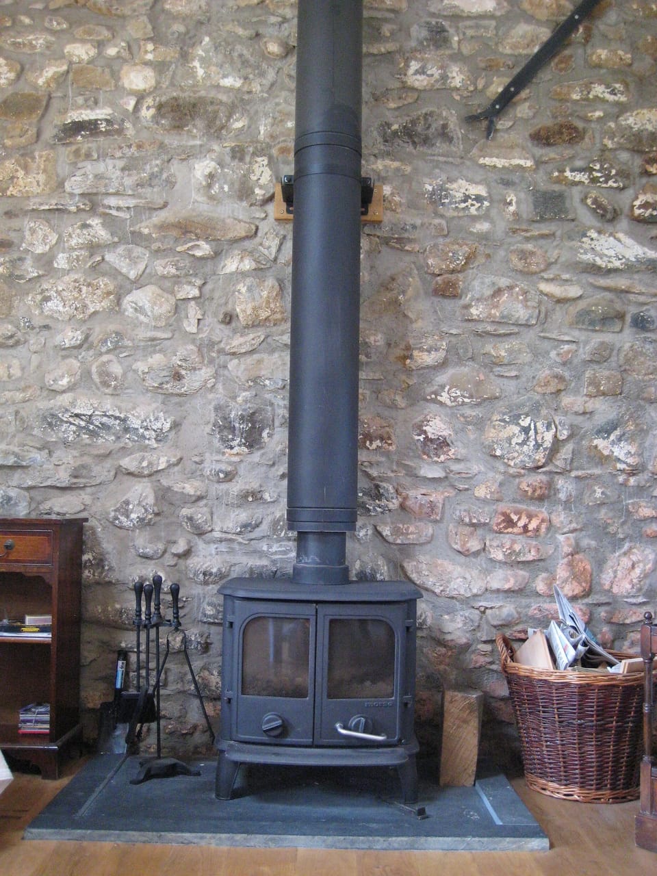 Wood burner living room Swallows Nest St Davids