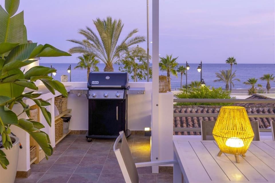 Lovely night views from the private roof terrace