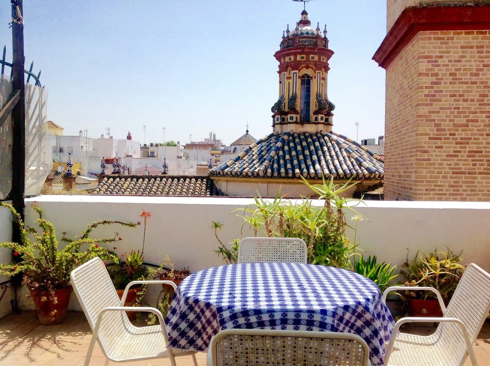 Table on terrace