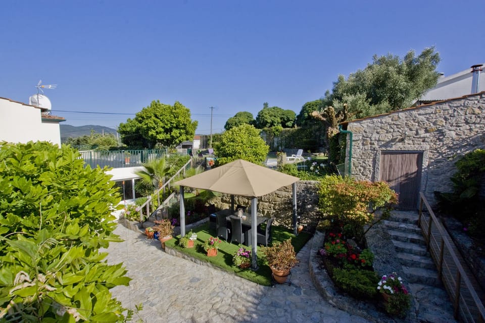 Relax in the afternoon  beneath the shade of our gazebo with dining facilities.