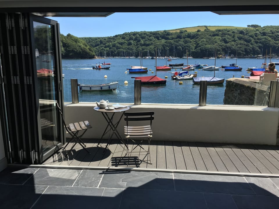 Doors open to let the sun in.