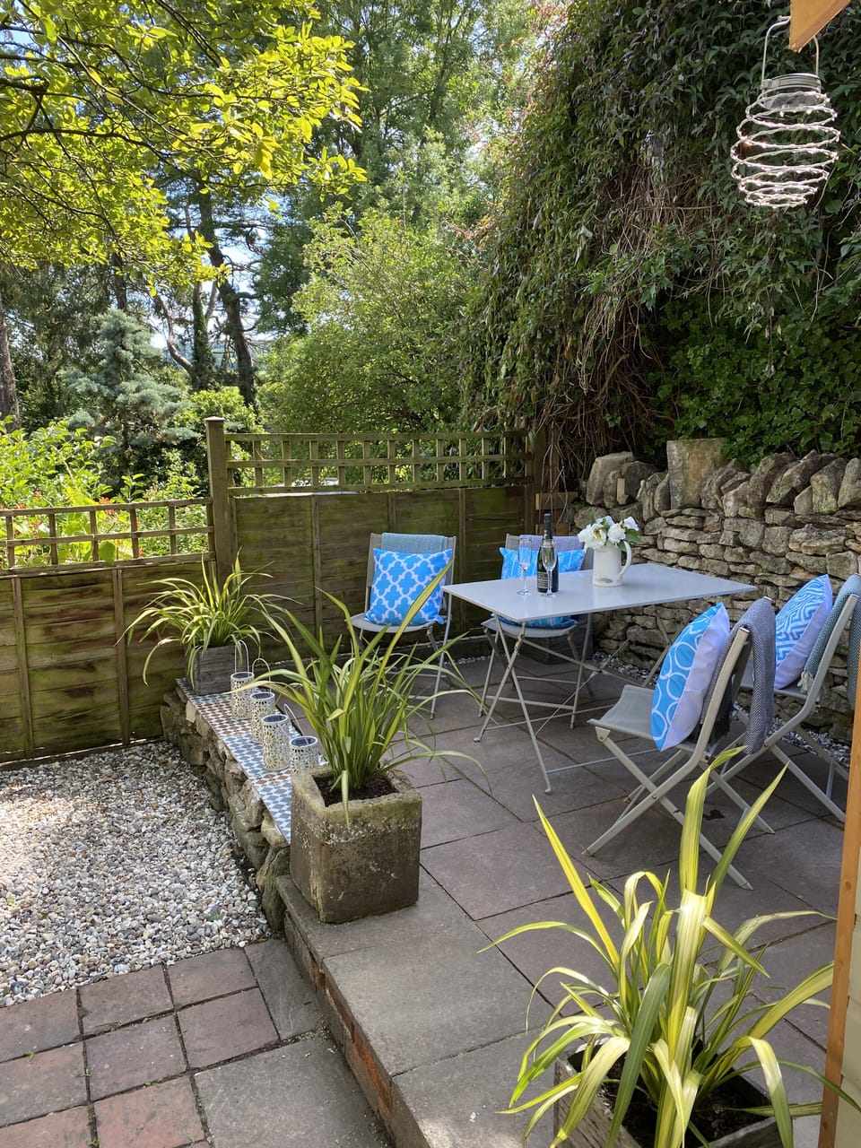 patio dining and sundowners
