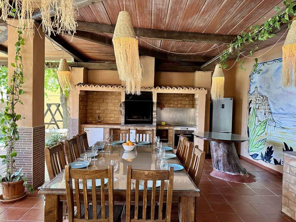 Just beside the pool area is the BBQ  and outdoor dining.