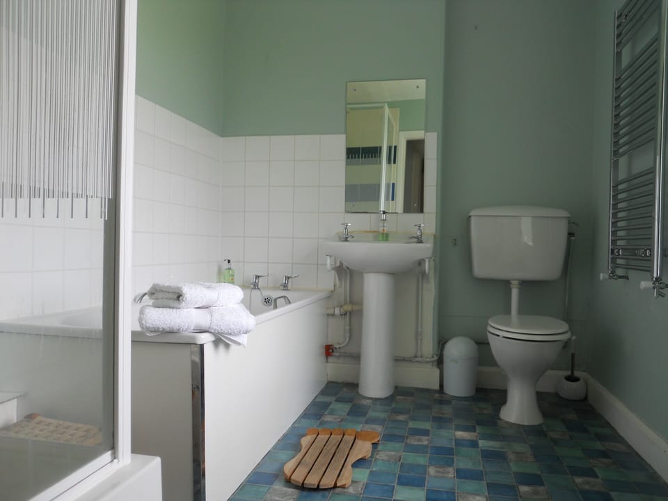 Bathroom with shower. 