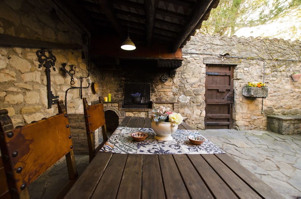 Patio con barbacoa