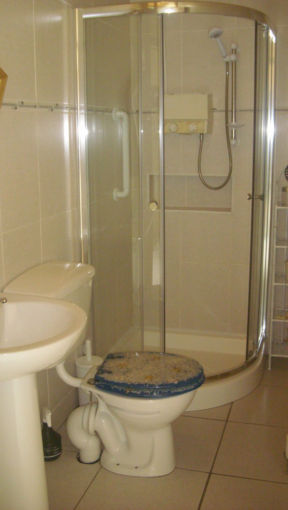 Ensuite Bathroom with electric shower.

