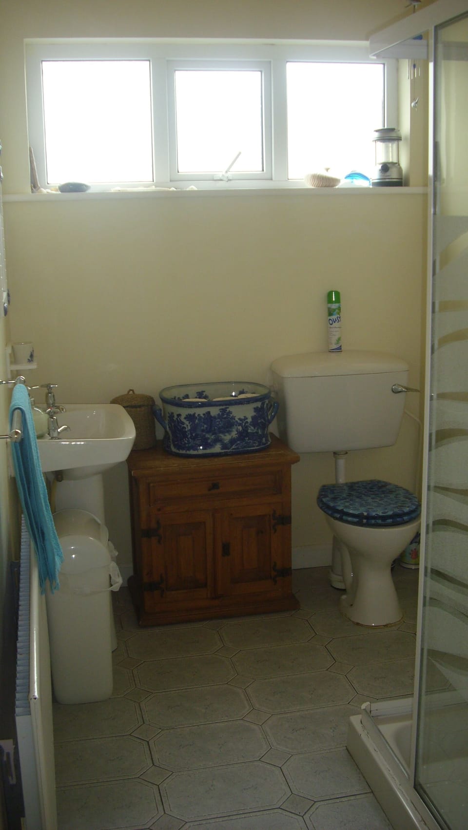 Bathroom one with electric shower