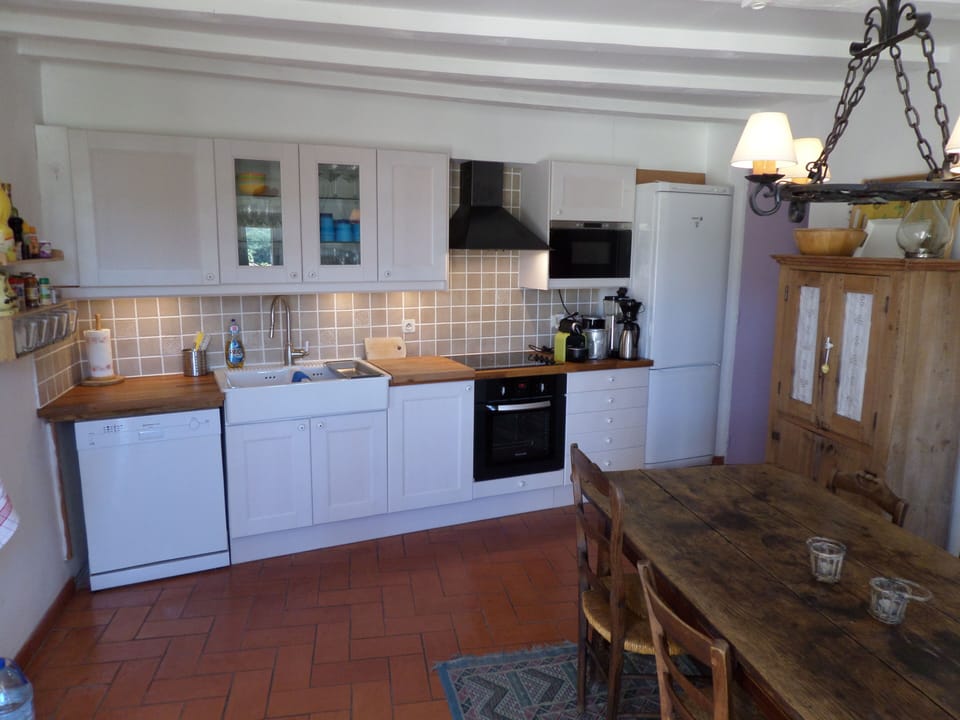 Kitchen with large dining table