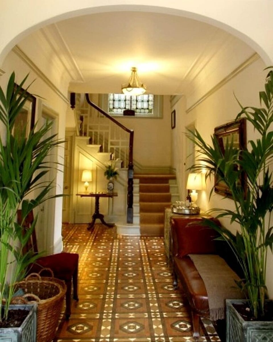 encaustic tiled entrance hall