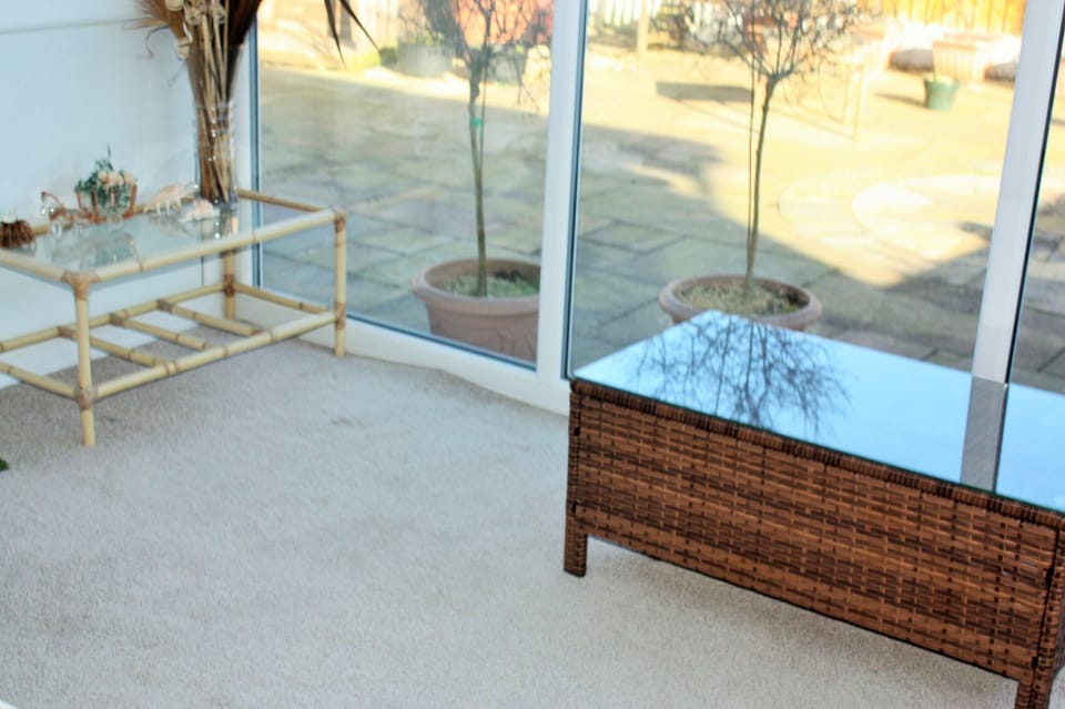 Conservatory with garden beyond