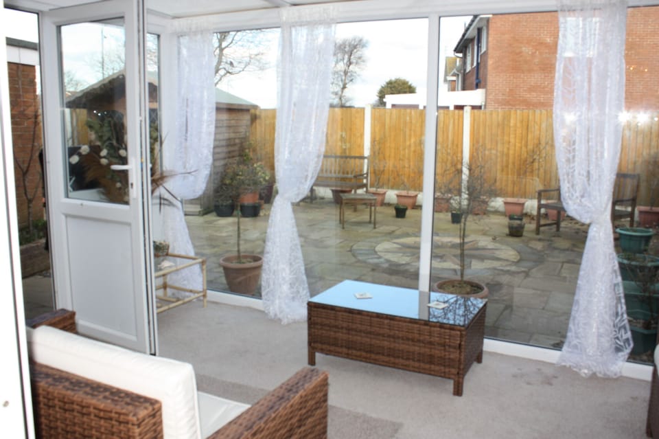 Conservatory and patio