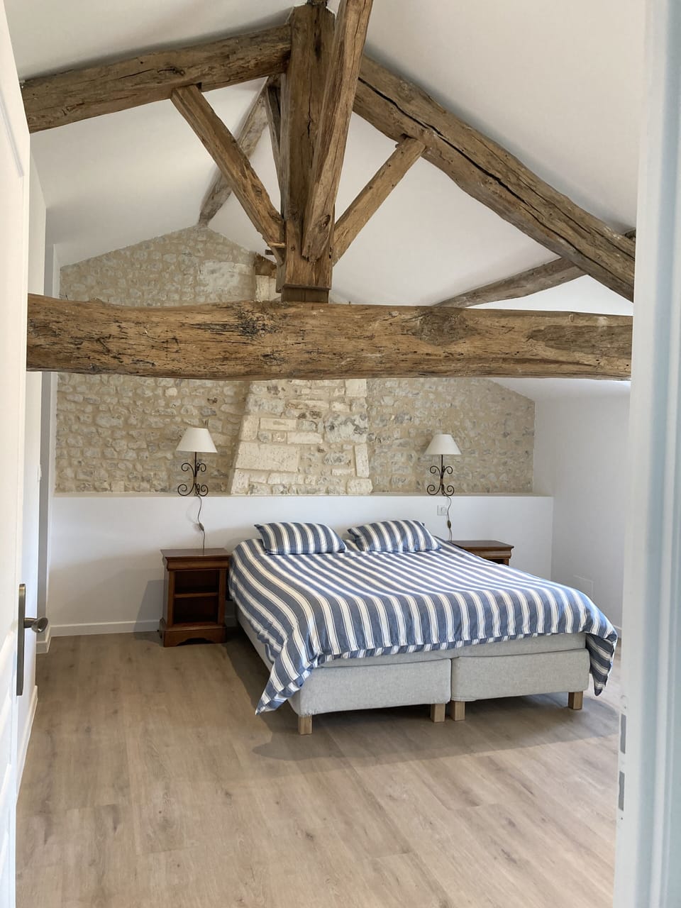 Master bedroom upstairs with ensuite bathroom