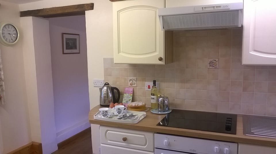 The kitchen leading to the dining room