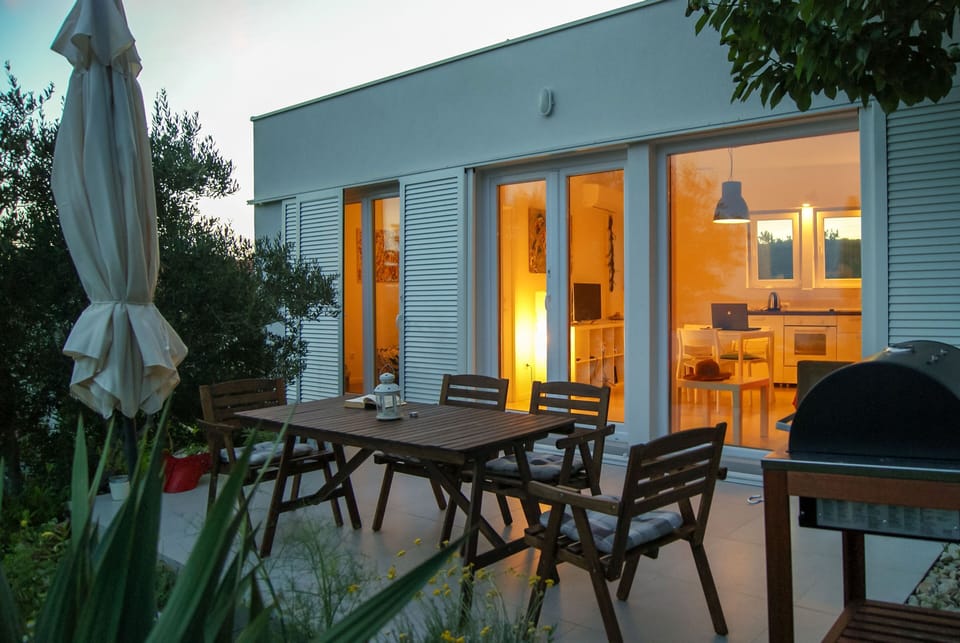 During the night you can use  rolling protective shutters to maintain privacy.