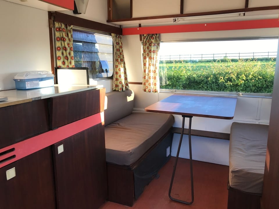 Classic caravan for the kids to play in.