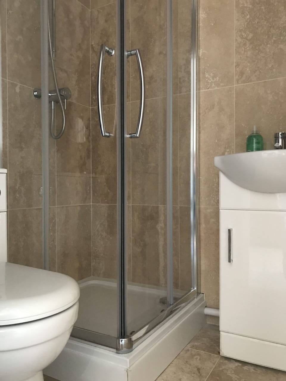 One of the four bathrooms, two of which, like this one, are  ensuite